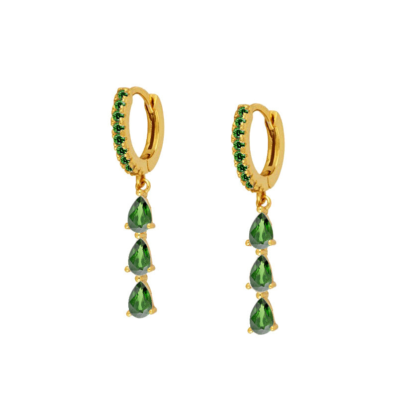 Women's Sier Needle Eardrop Retro Fashion Geometry Pattern Earrings