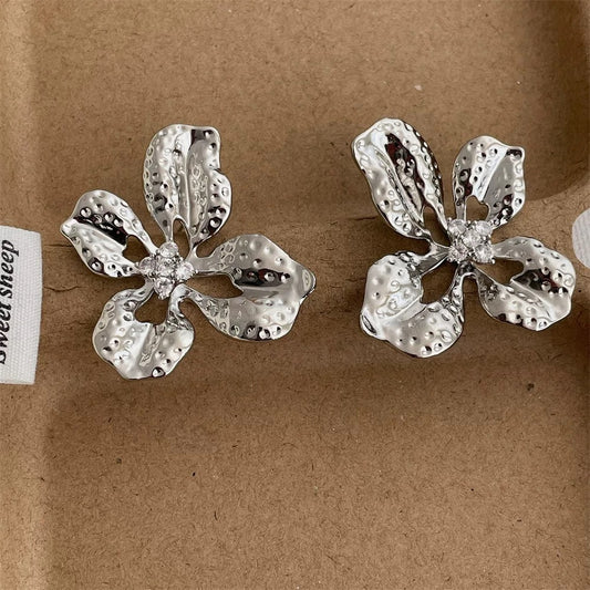 Chinese Style Large Flower Vintage Court High-grade Rings