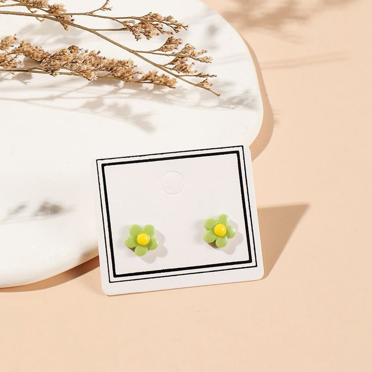 Ceramic Ear Five-leaf Flower Live Broadcast Rings