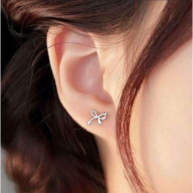 Bow Female Design Niche Affordable Luxury Stud Earrings