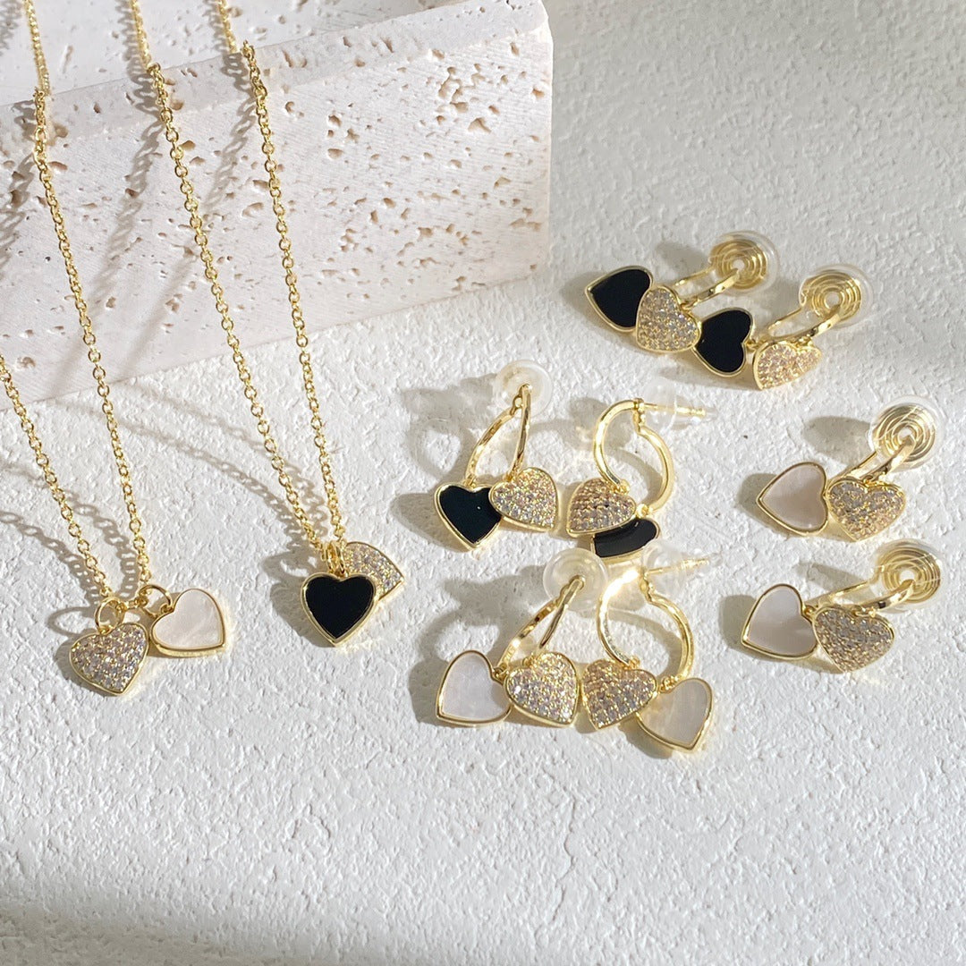 Double-sided Love Craft Stable Not Easy To Drop Stone Remove Jewelry Set