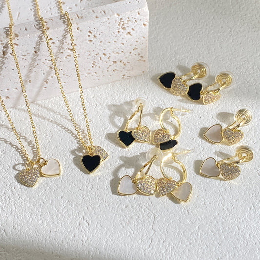 Double-sided Love Craft Stable Not Easy To Drop Stone Remove Jewelry Set