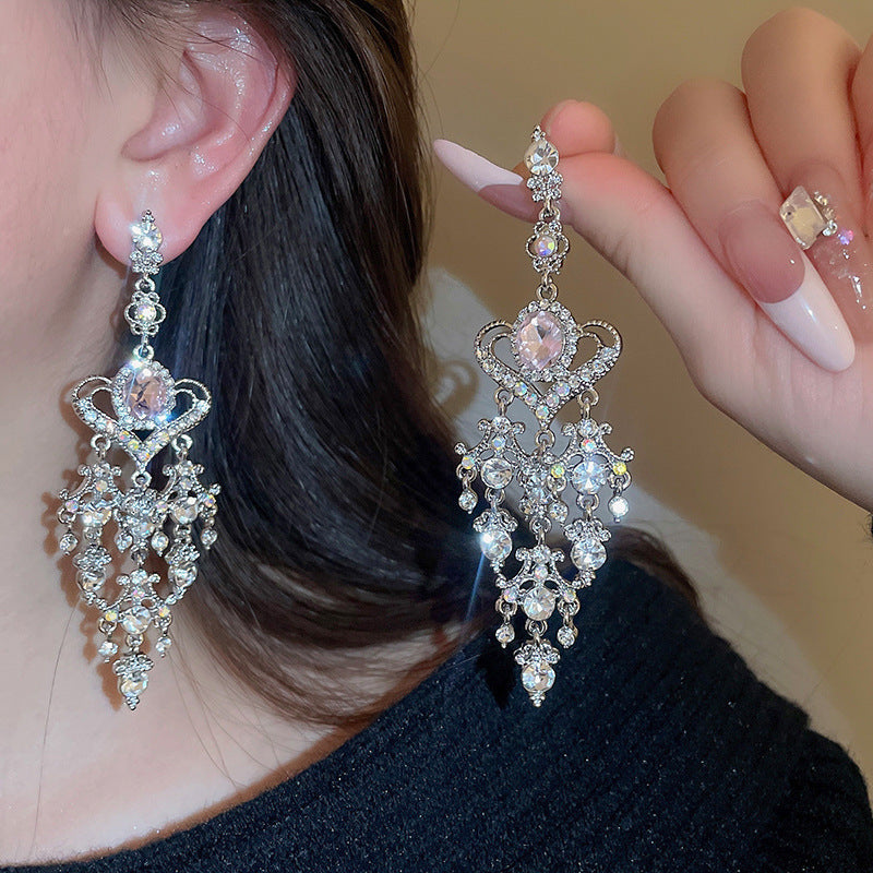 Women's Style Banquet Luxury Geometric Water Drop Light High-grade Party Earrings