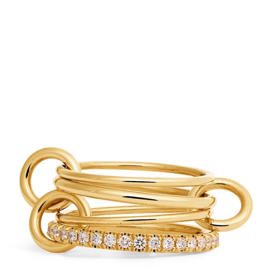 Gold Color Matching Zircon Versatile Creative Rings