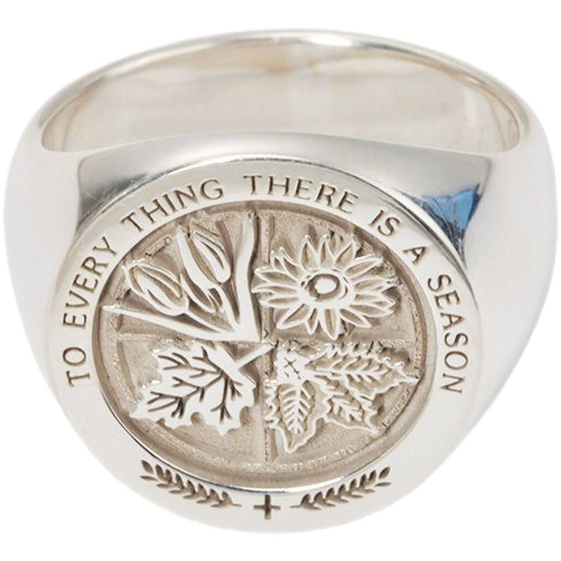 Men's Everything In The World Has Regular Signet Domineering Light Rings