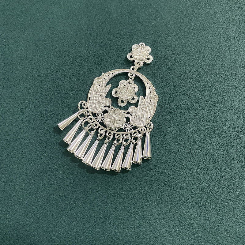 Clothes Miao Magnets Sier Hat Peacock Phoenix Pendants