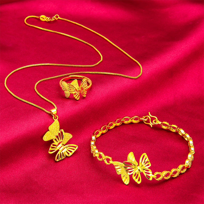 Classic Fashion Casual Ladies Bow Butterfly Jewelry Set