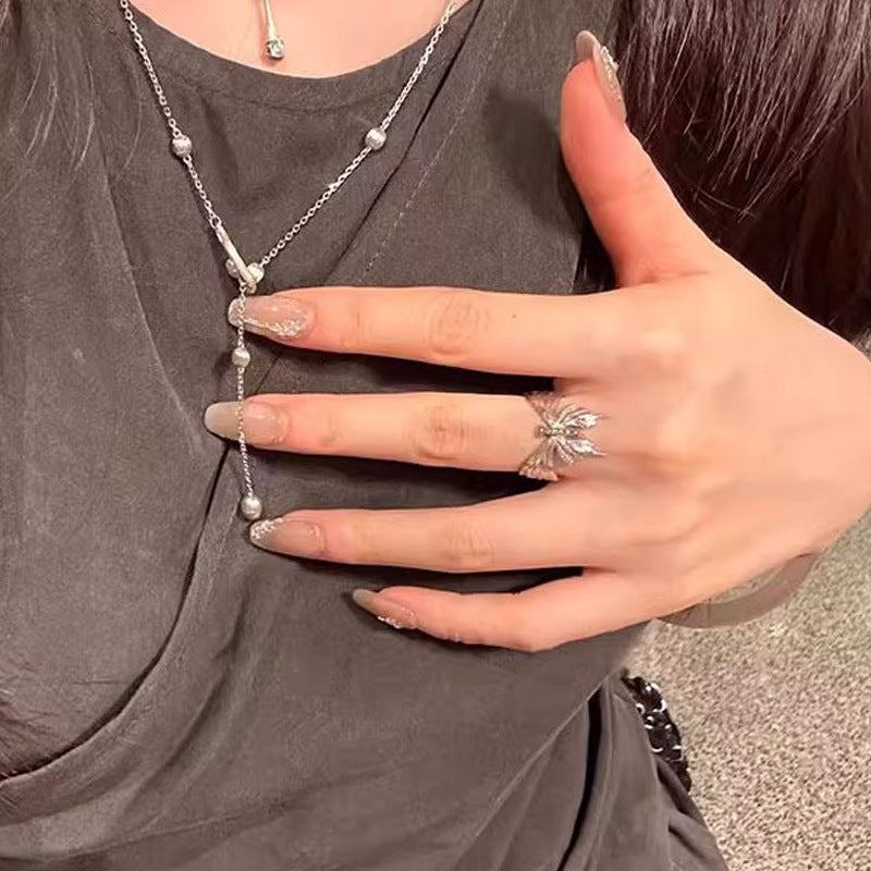 Lined Sier Butterfly Female Niche Unique Ring