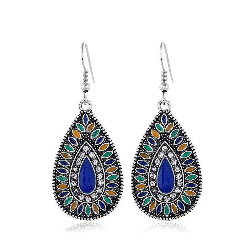 Geometric Enamel Suit Popular Bohemian Temperamental Earrings