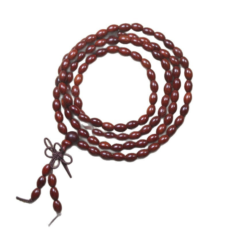 Women's Red Sandalwood Rice Bead For Crafts Bracelets