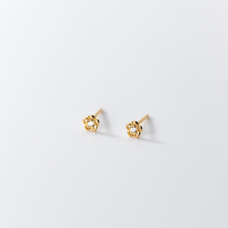 Women's Sier For Korean Style Simple Fresh Earrings