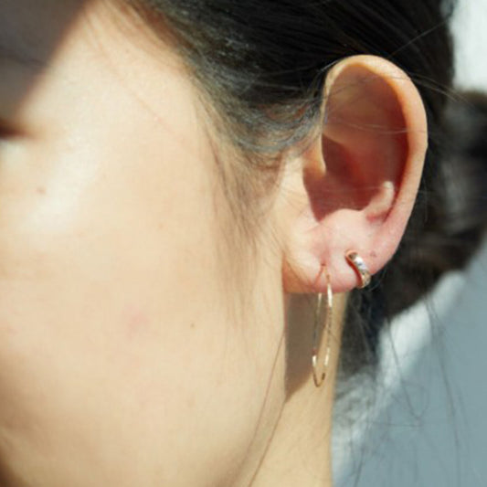 Personality Trendy Titanium Steel Small Circle Earrings