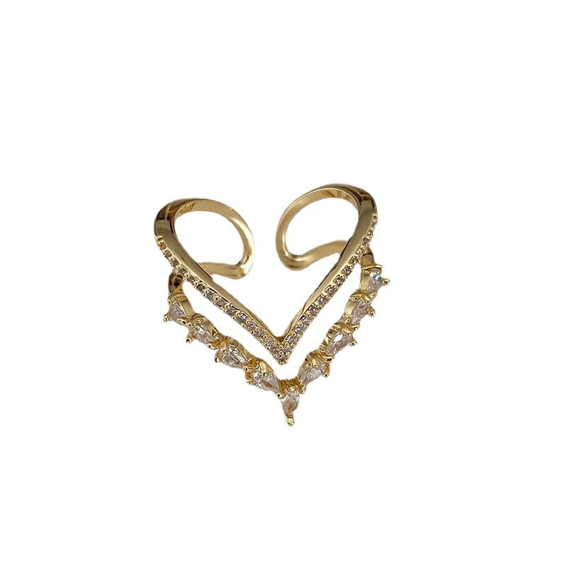 Light Luxury Minority Design Style Opening Rings