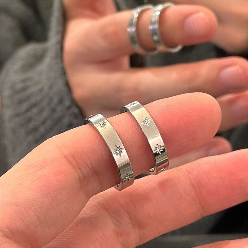Men's Steel Female Niche Design Index Finger Rings
