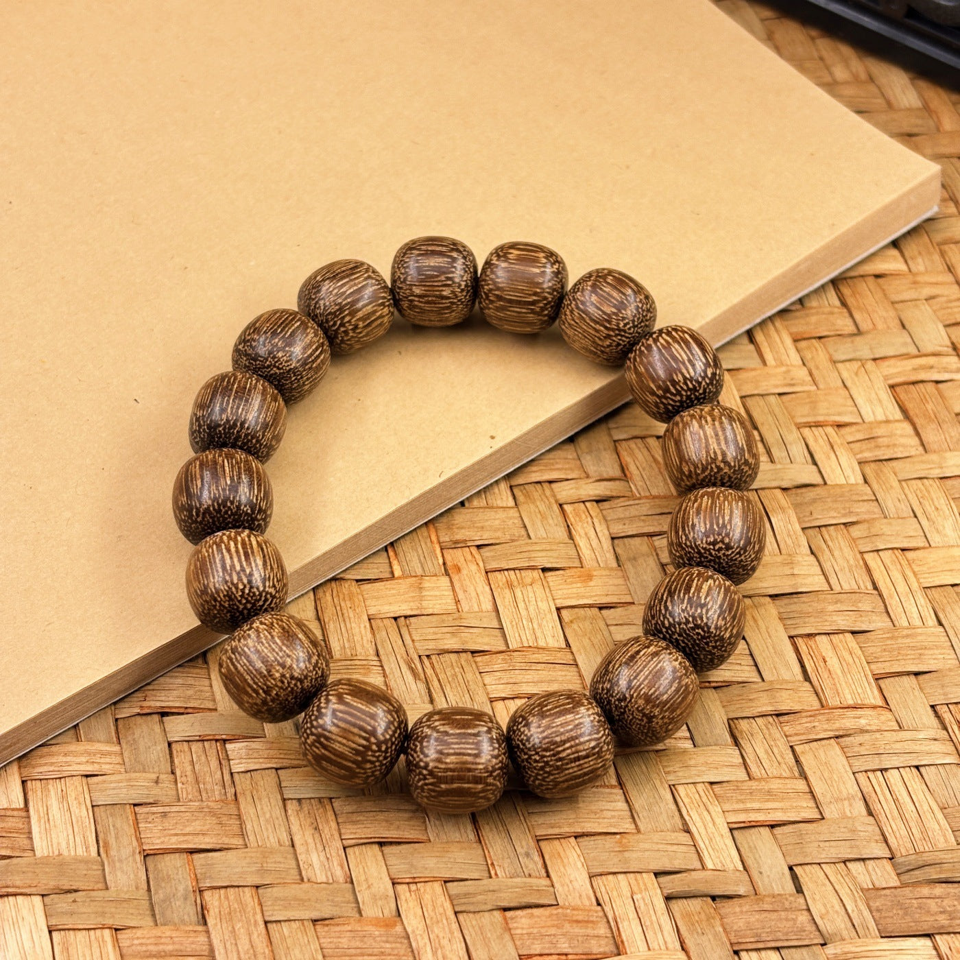 Women's & Men's Chinese Bai Eaglewood Small Door Frame Single Circle Crafts Buddha Bracelets