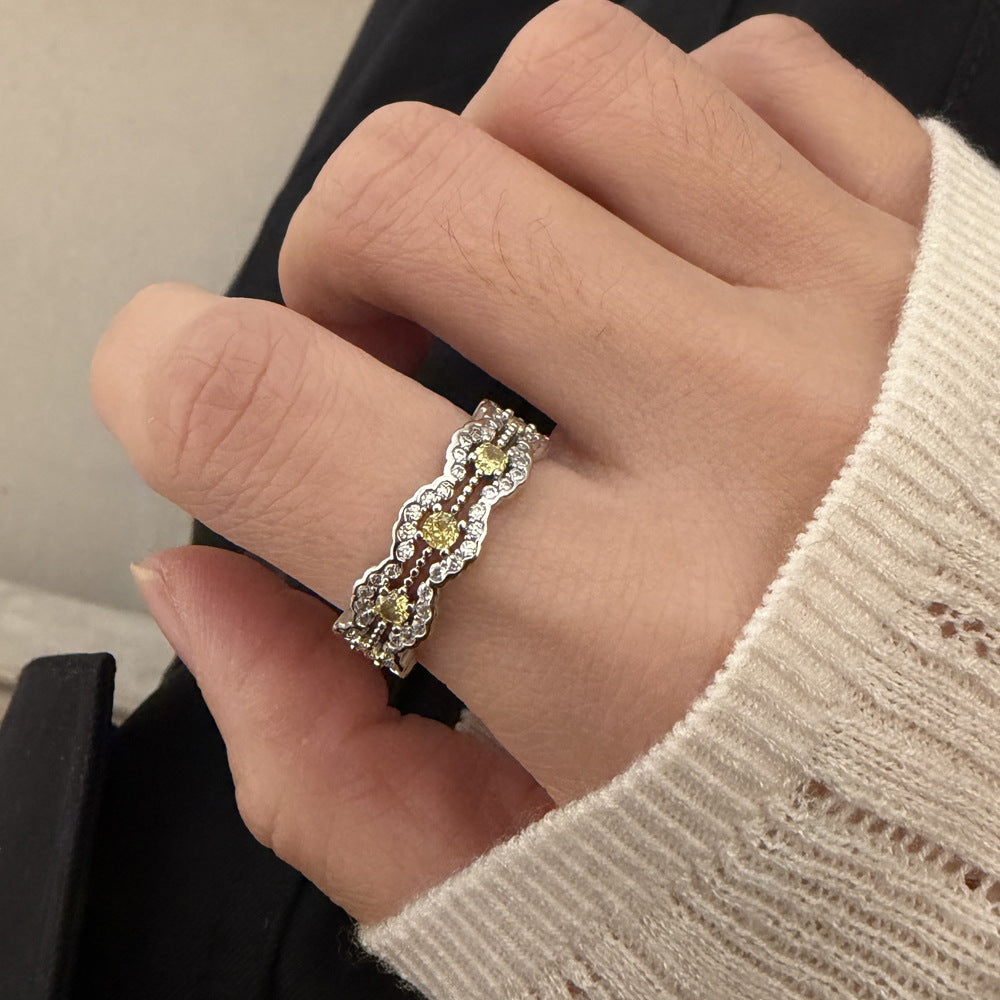Zircon Niche Light Luxury Index Finger Rings