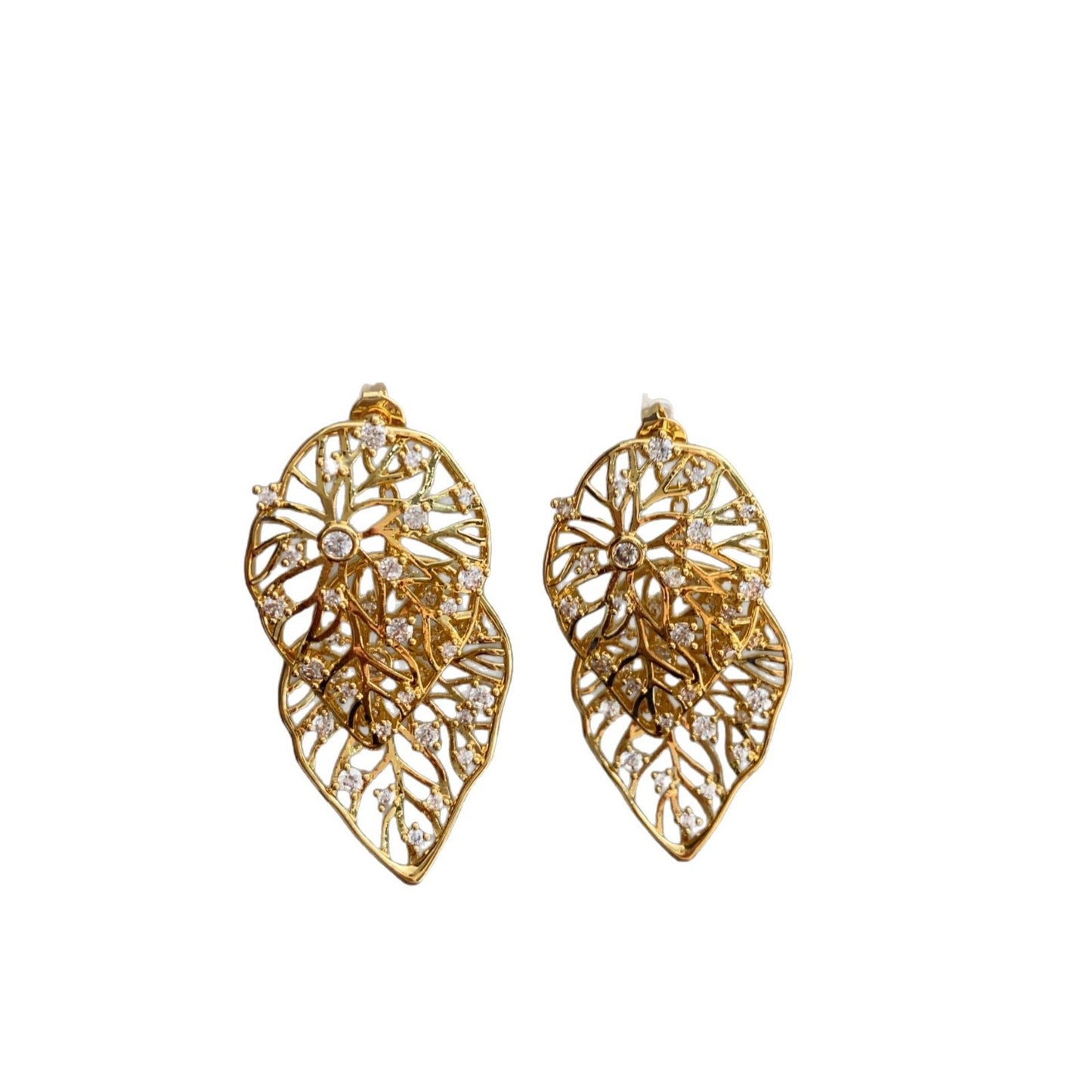 Women's For Leaf-shaped Light Luxury High-grade Ear Earrings