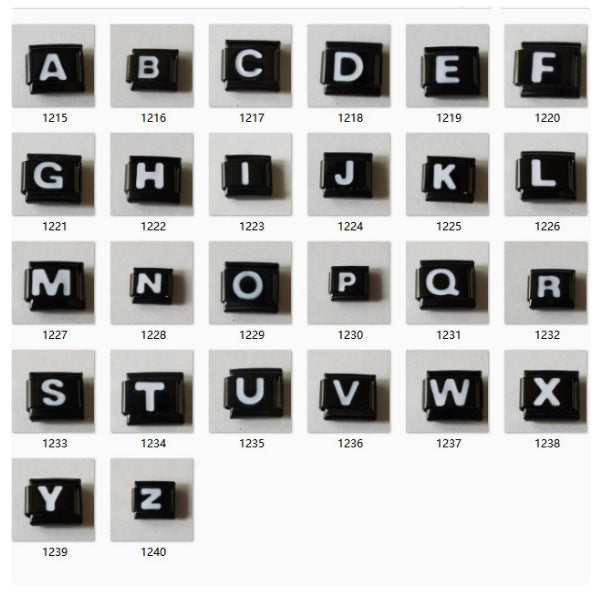 Concave Blue Arabic Numerals Series Italian Module Bracelets