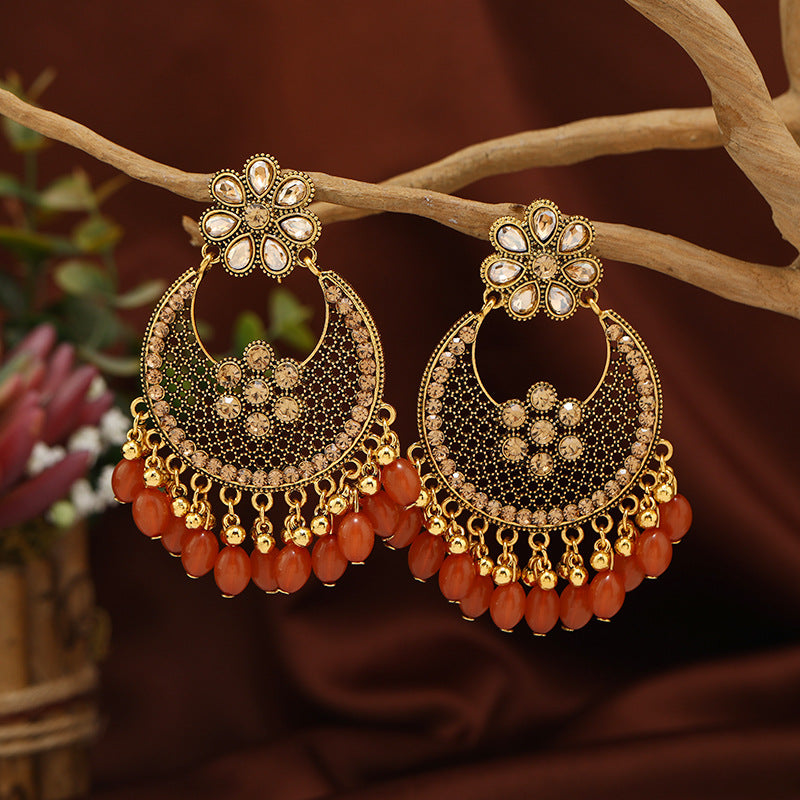 Women's Retro Ethnic Style Carved Hollow Alloy Bohemian Indian Ear Hook