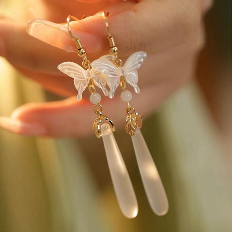 Women's Chinese Style Fan-shaped Retro Cheongsam Ear Earrings