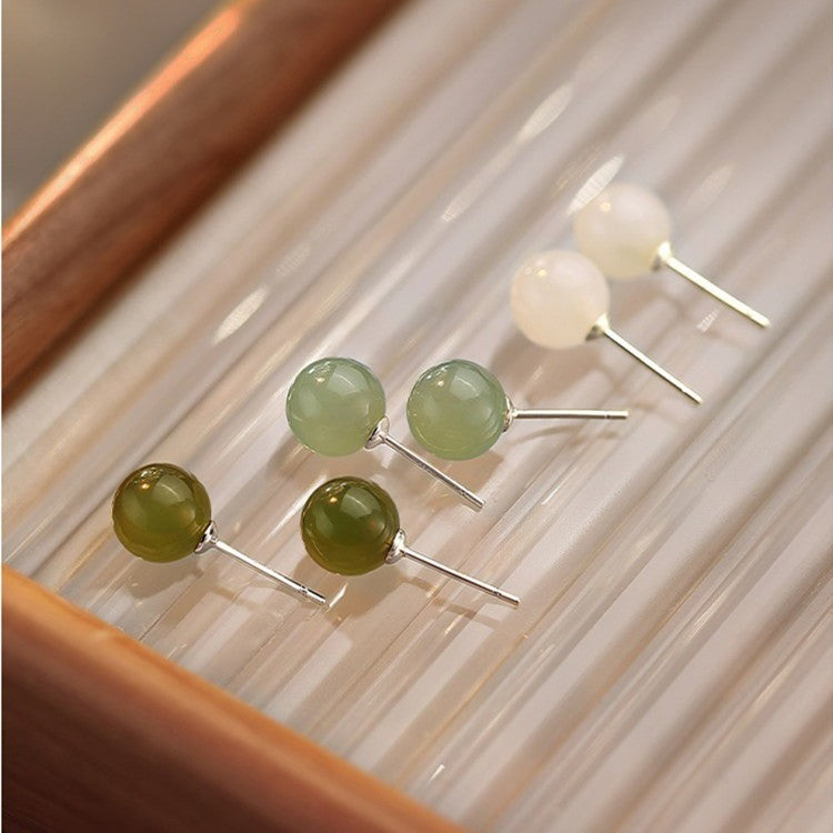 Women's Imitation Jade Ear Sier Simple Retro Affordable Luxury Rings