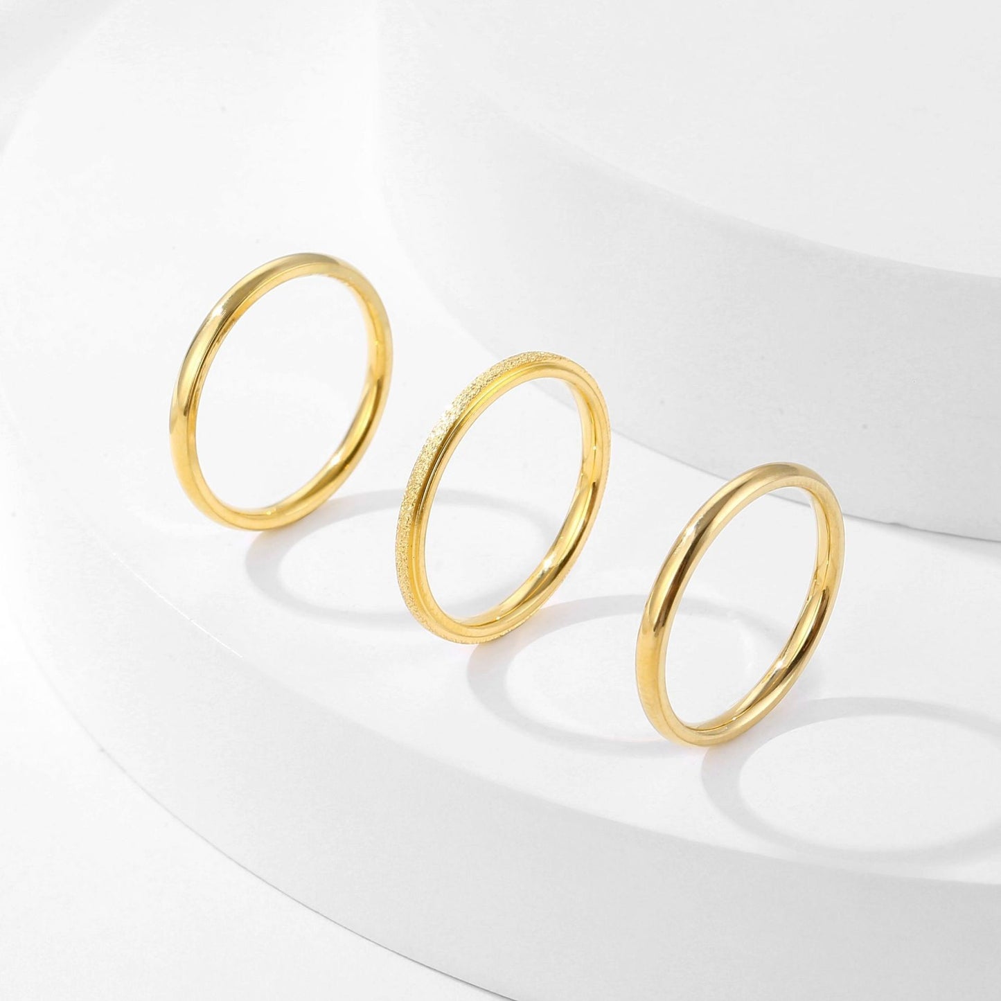 Women's Frosted Gold Titanium Steel Ancient Heritage Ring