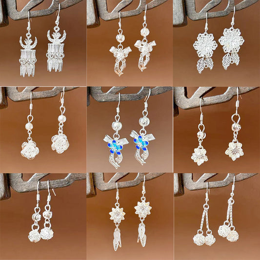 Ethnic Style Peacock Retro Ear Hook Earrings