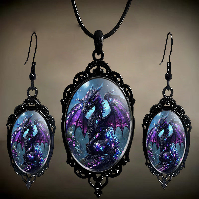 Fashion Elegant Glass Suite Romantic Gift Jewelry Set