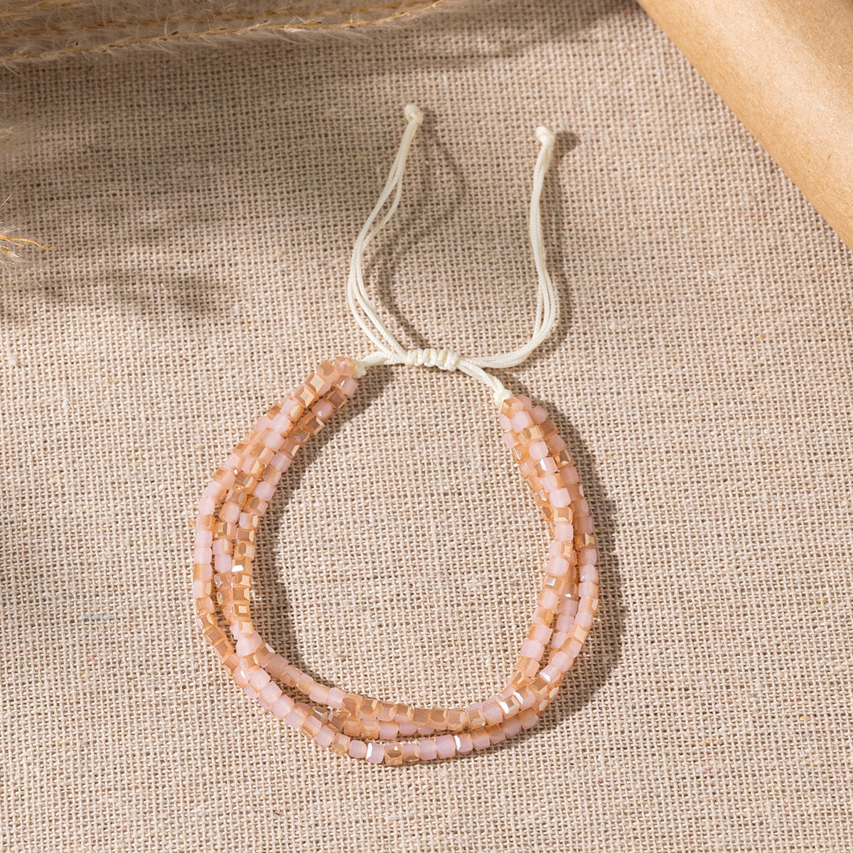 Women's Design Hand-woven Adjustable Bead Carrying Strap Bracelet
