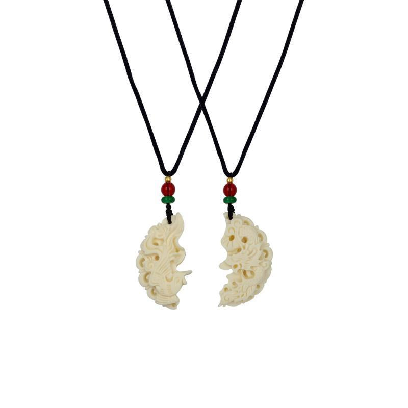 Dragon Phoenix Male Female Matching Style Free Necklace