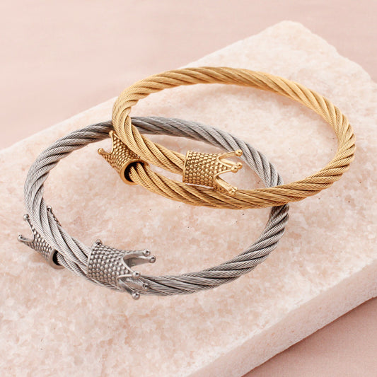 Men's Trendy Retro Personalized Stainless Steel Winding Geometric Bracelet