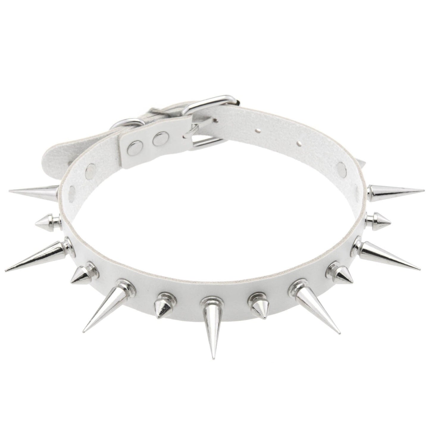 Exaggerated Punk Rock Leather Neckband Couple Collar