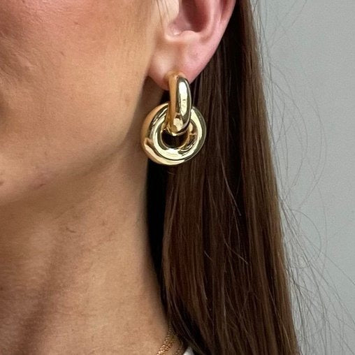 Glossy Round Bold Circle Ear Clip Earrings