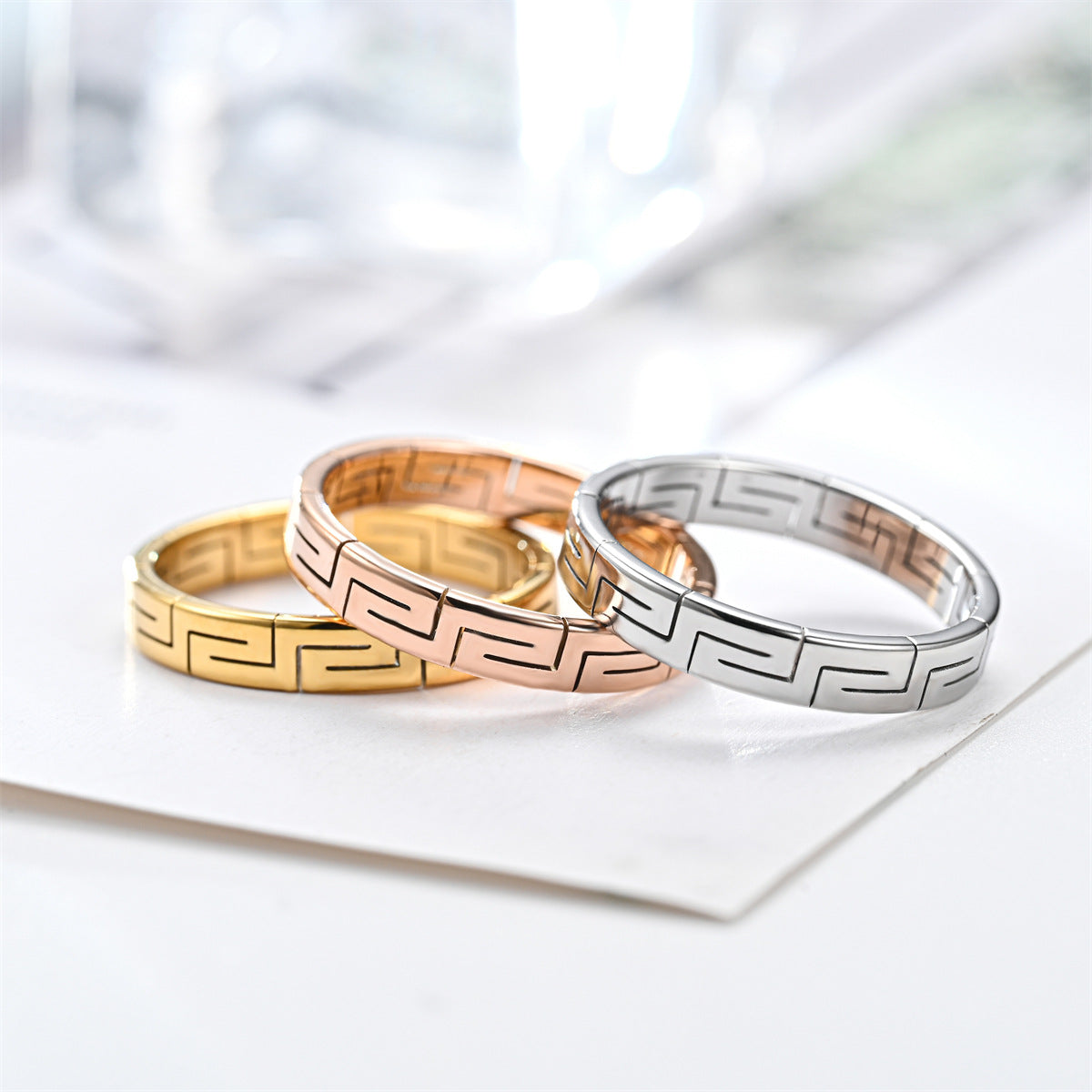 Female Great Wall Pattern Simple Special Rings