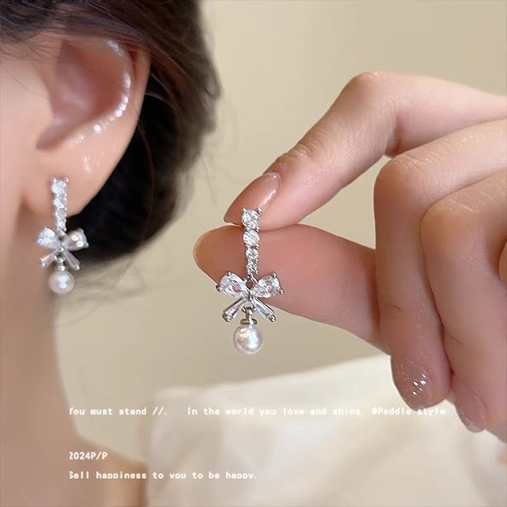 Shell Flower Sier Needle High-grade Design Elegance Rings