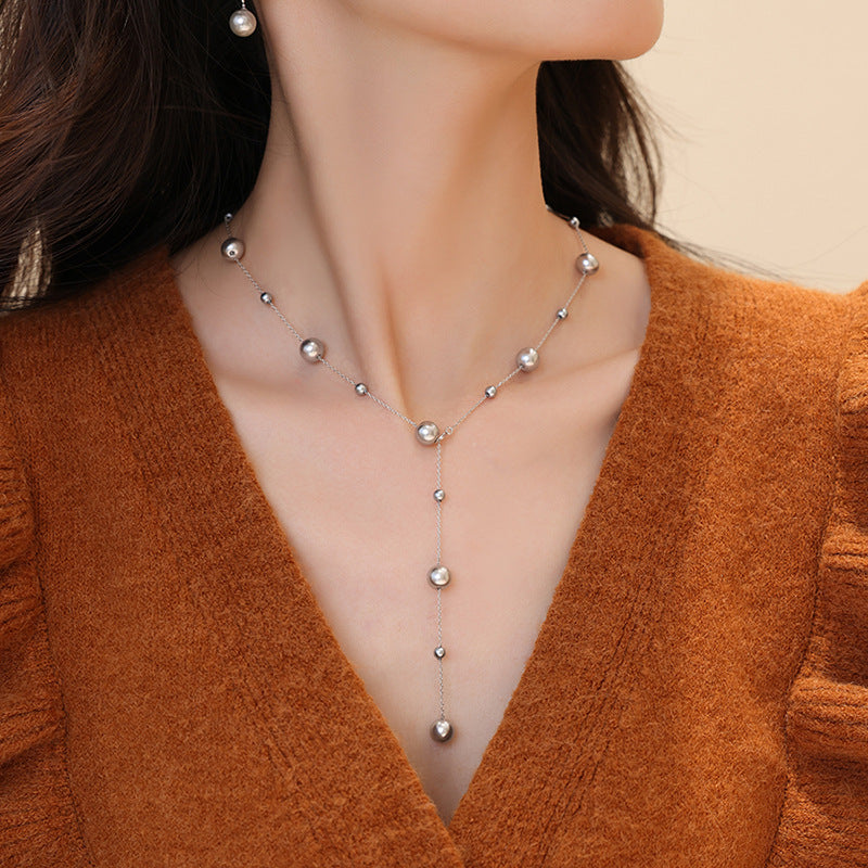 Starry Beads Multiple Ways To Wear Light Luxury Minority High-grade Necklace