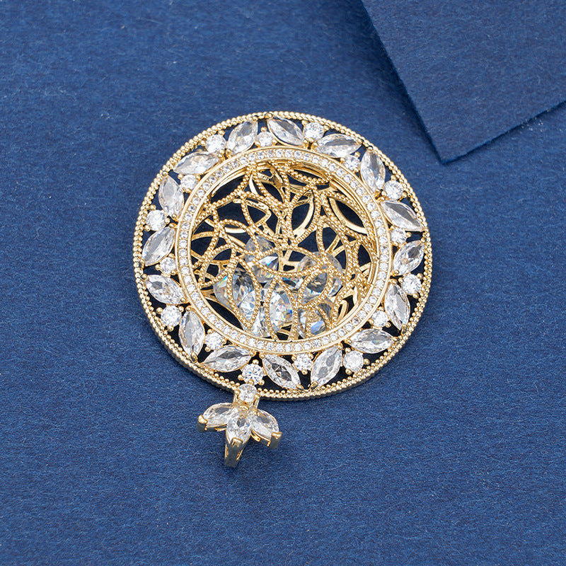 Women's Brooch Full Diamond Alloy Corsage Clothing Brooches
