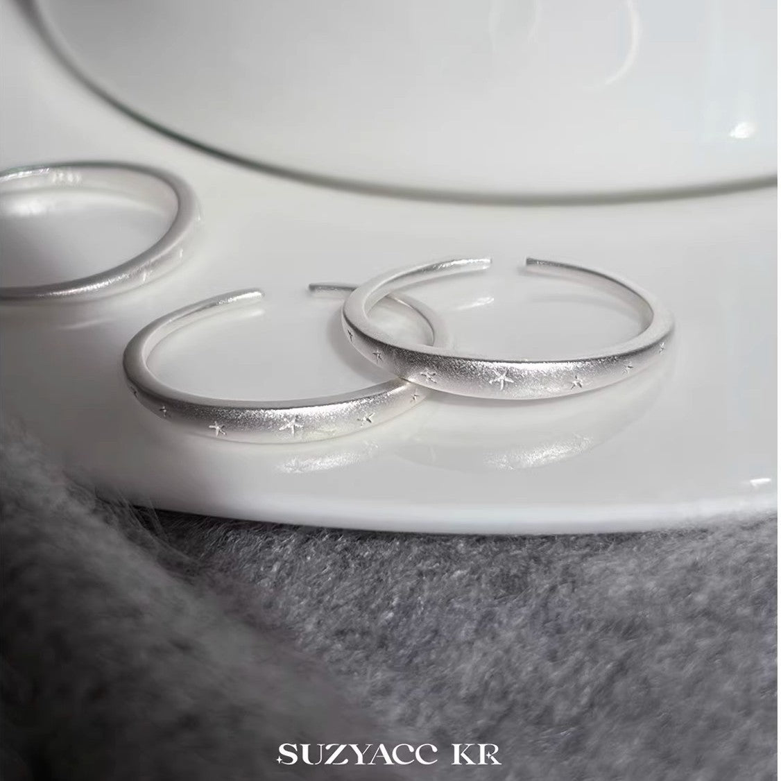 Matte Pentagram Twin Style Advanced Slim Index Ring