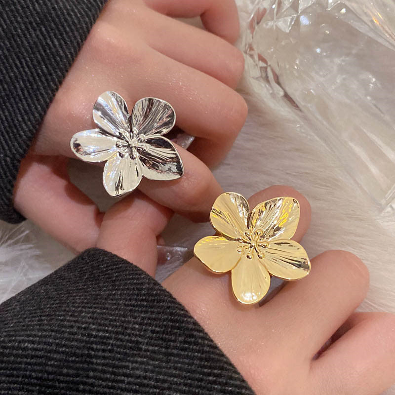 Flower Open Personalized Fashionable Niche Exaggerated Rings