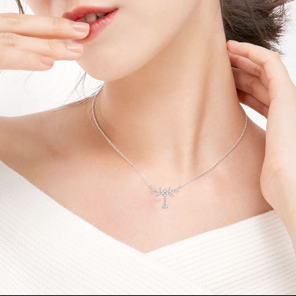 Women's Wheat Water Drop Sterling Sier For Special Necklaces