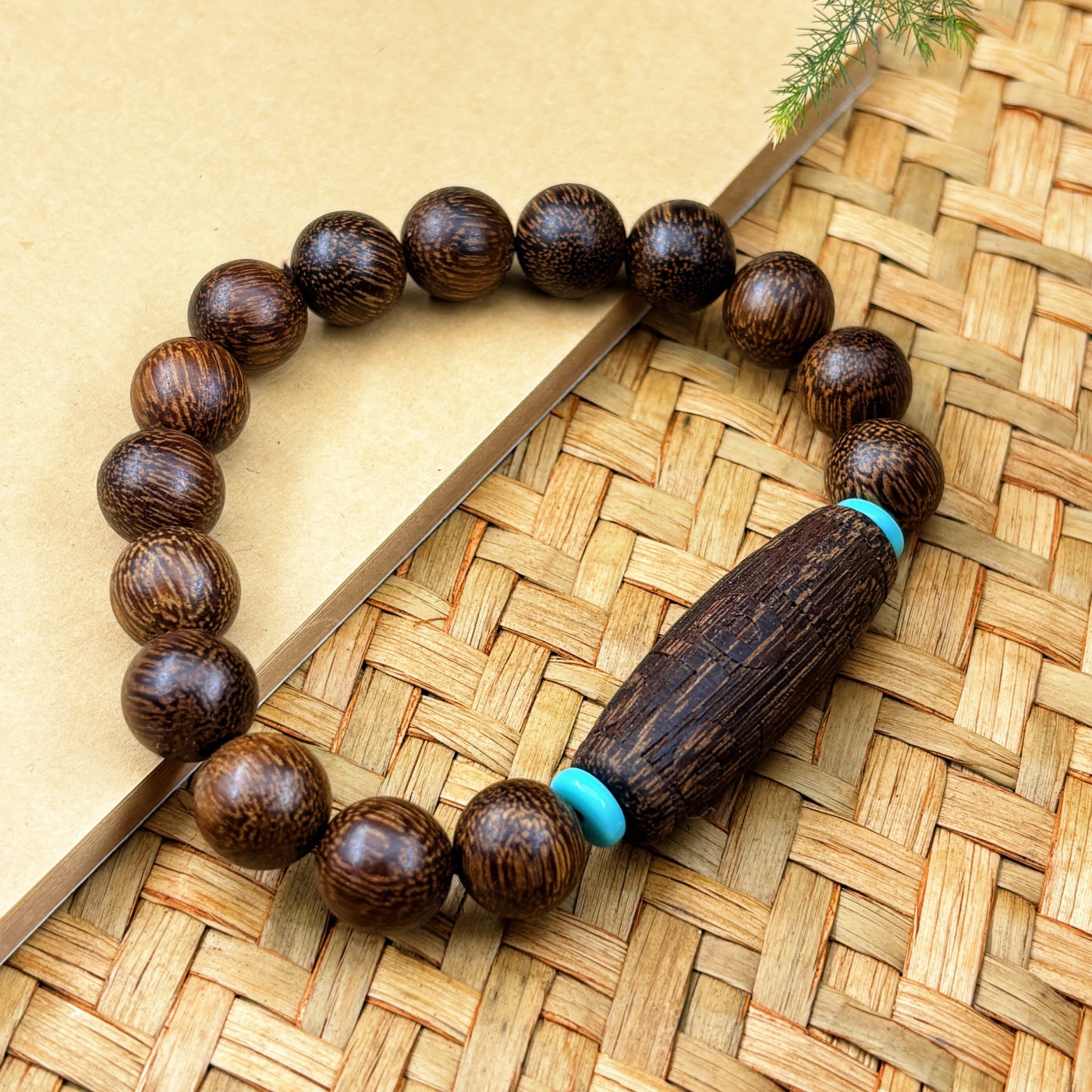 Women's & Men's Chinese Bai Eaglewood Small Door Frame Single Circle Crafts Buddha Bracelets