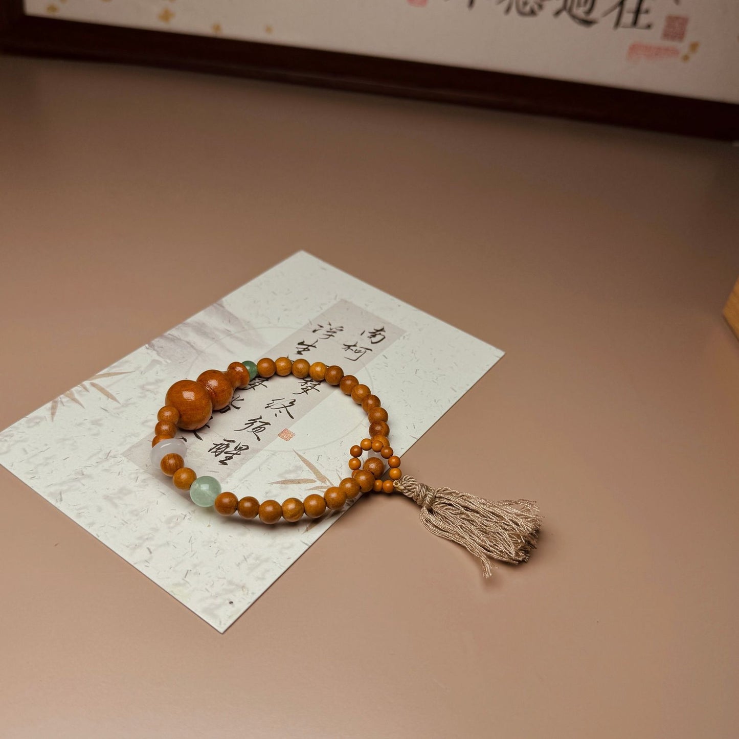 Women's & Men's Natural Real Old Peach Wood Mahogany Gourd Personalized Bracelets