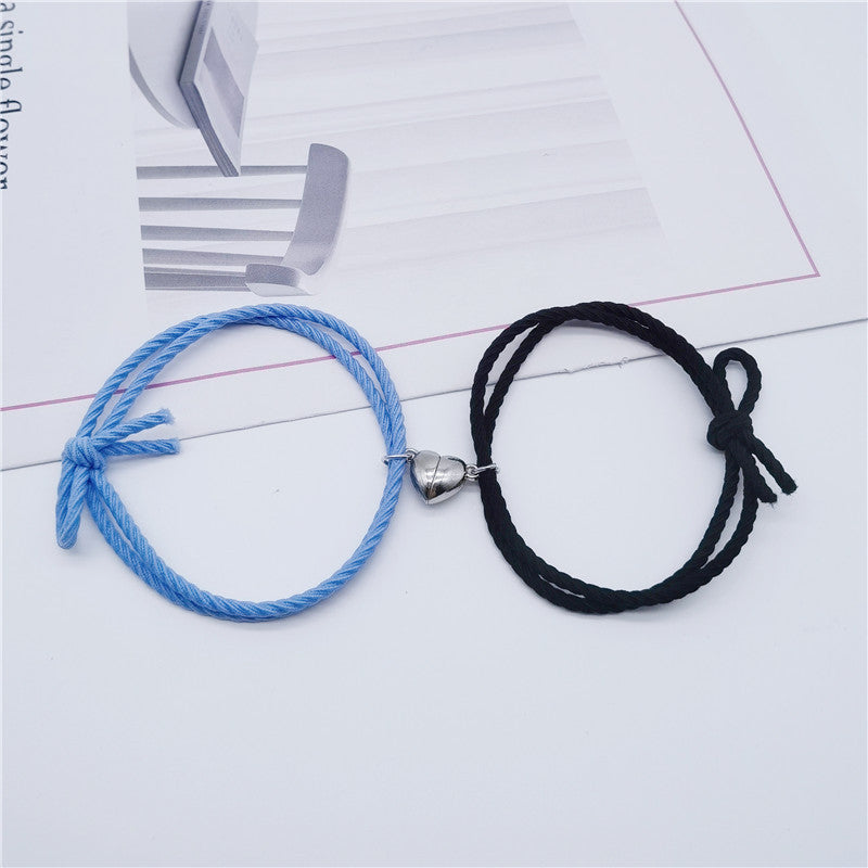 Magnet Rubber Band Girlfriends Friendship Couple Bracelet