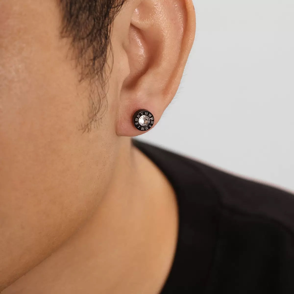 Personality Black Titanium Steel Ear Street Trendy Rings