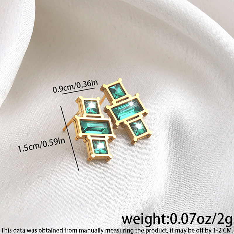 High-grade Fashionable Versatile Micro Diamond Butterfly Earrings