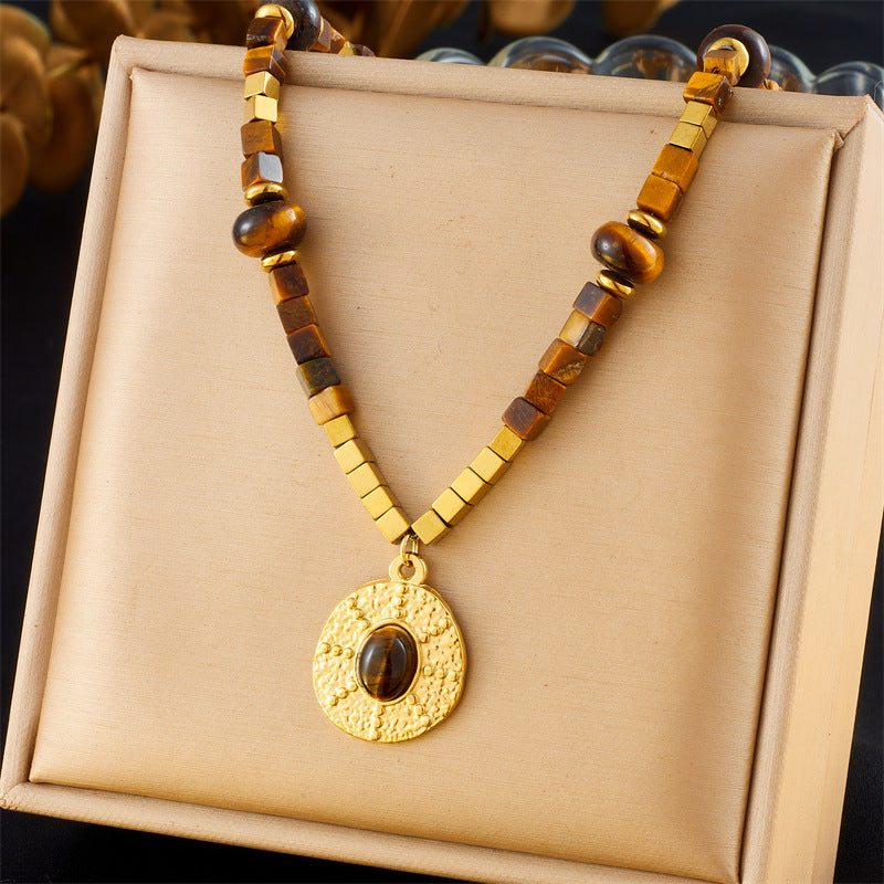 Women's Sun Cross Stainless Steel Fashion Personality Design Necklace