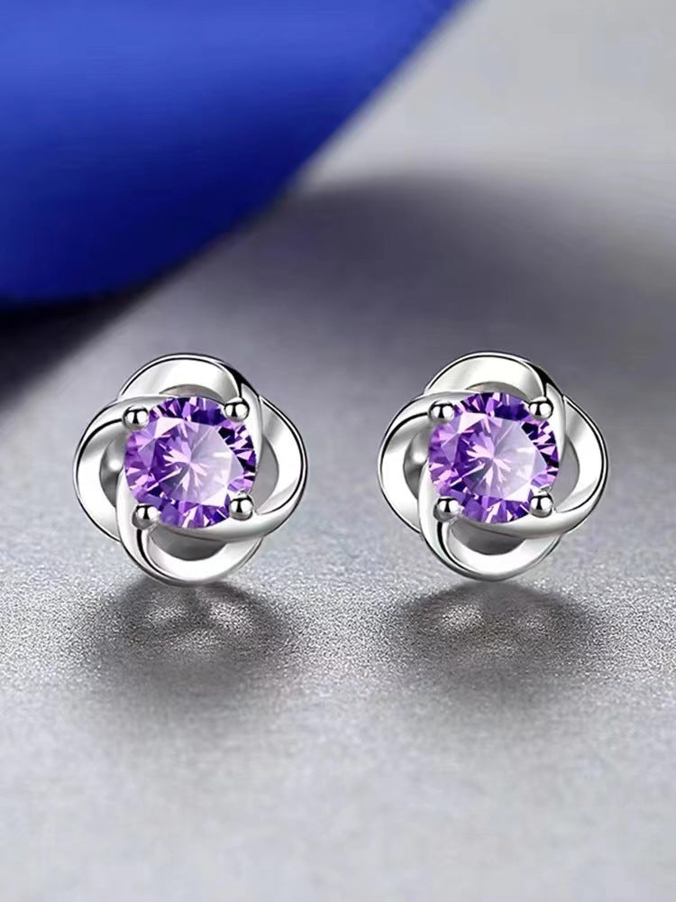 Leaf Clover Ear Female Graceful Personality Simple Stud Earrings