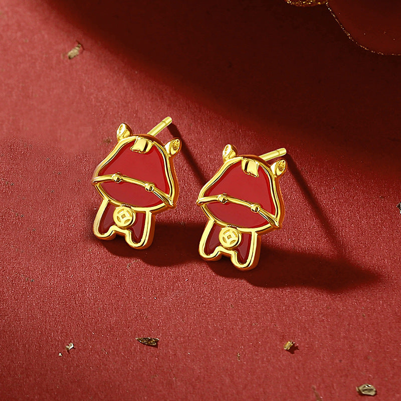Sterling Sier National Fashion Chinese Zodiac Earrings