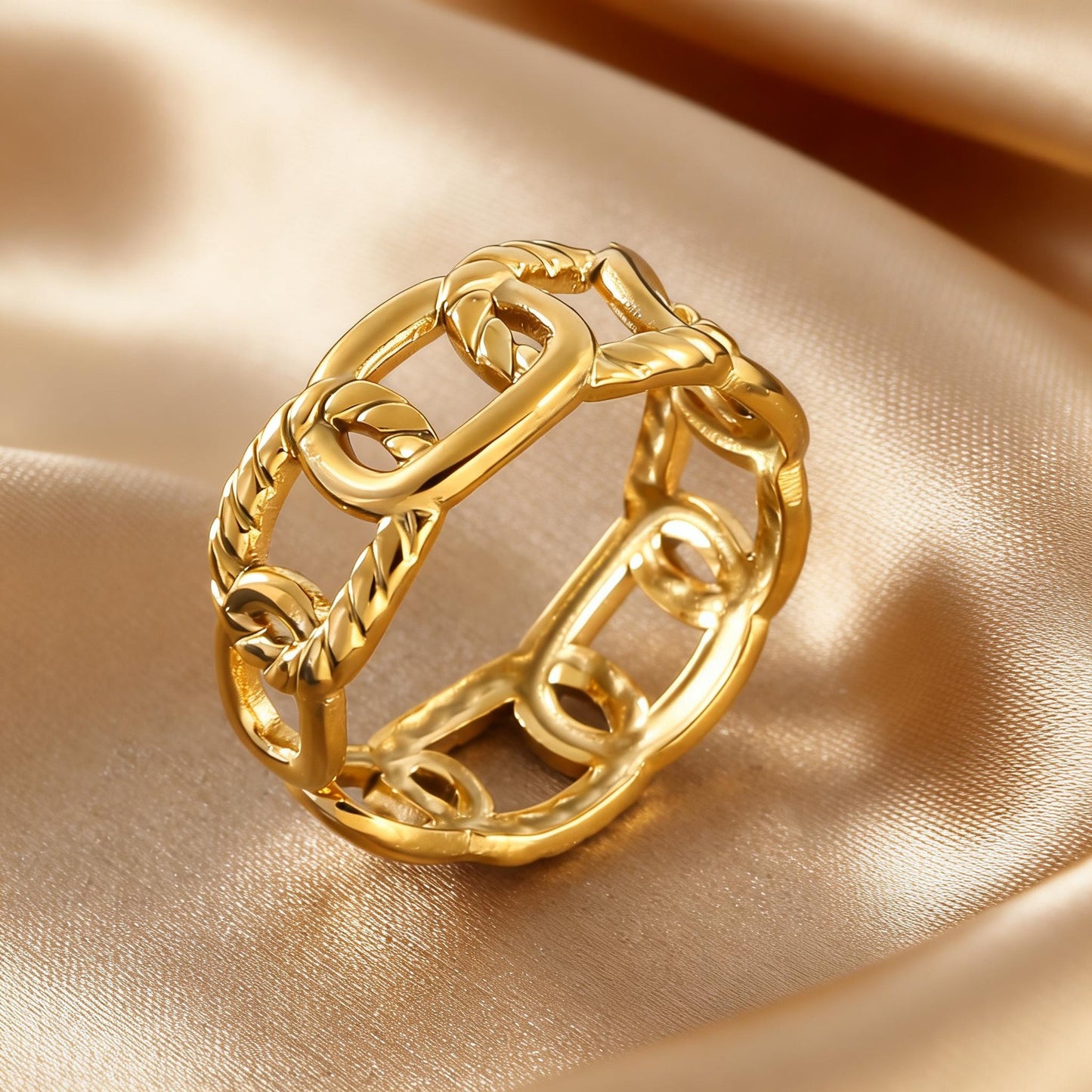 Steel Open-end Niche High-grade Fashion Trend Affordable Luxury Style Ring