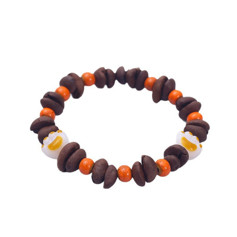 Natural Handmade Real Coffee Bean Stone Passion Bracelets